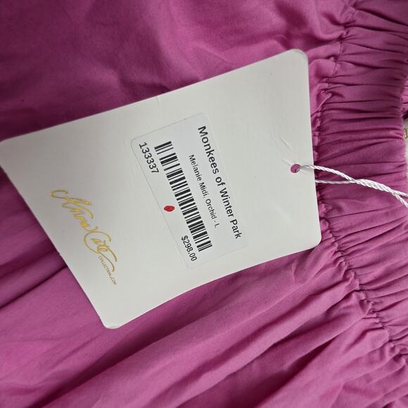 Anna Cate Dress Womens Large Melanie Midi Dress Pink Old Money Smock Tuckernuck - Picture 7 of 9